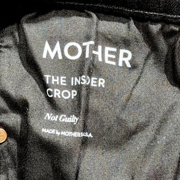MOTHER The Insider Crop Straight Black Jeans in Not Guilty Size 26 - Picture 8 of 8
